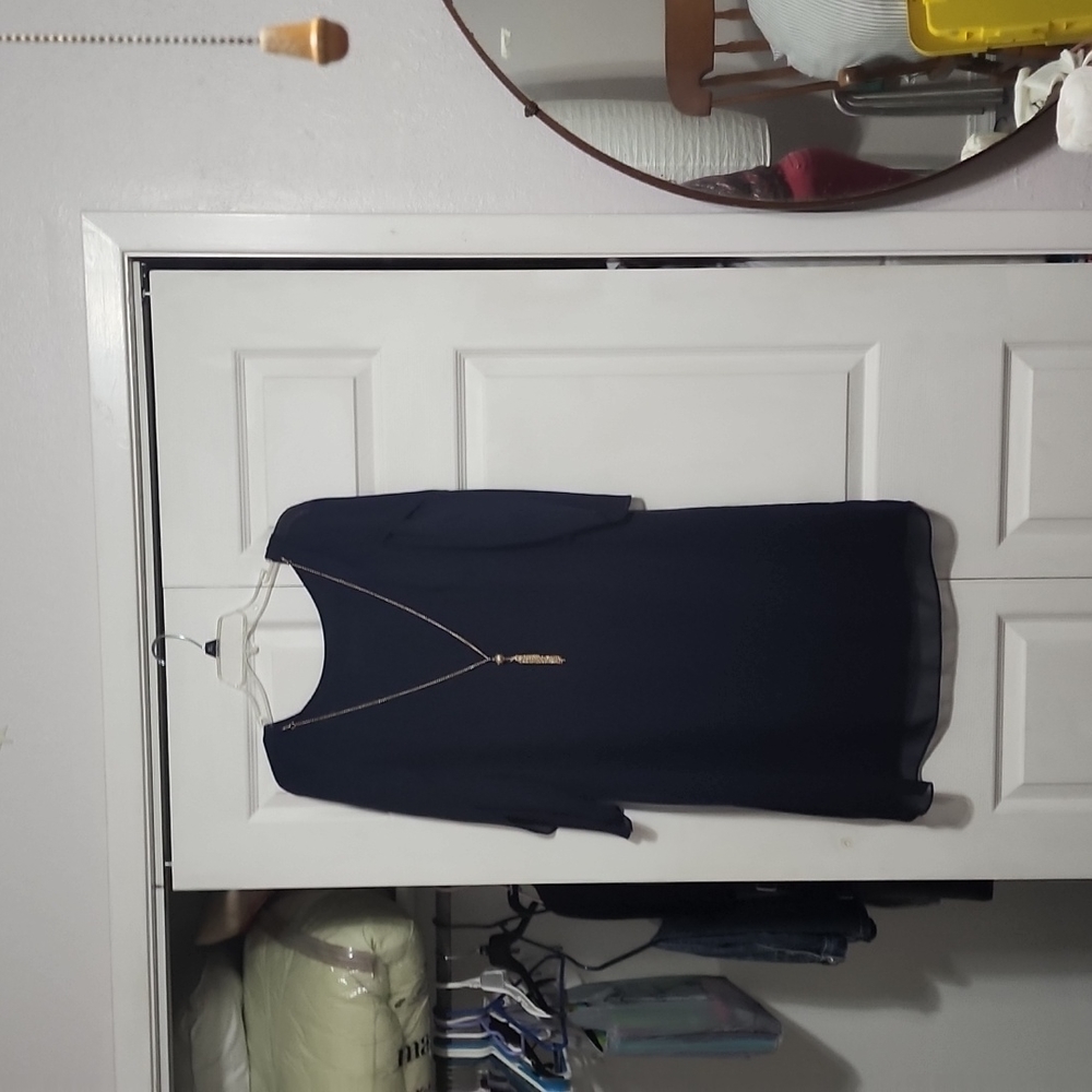 Navy polyester dress